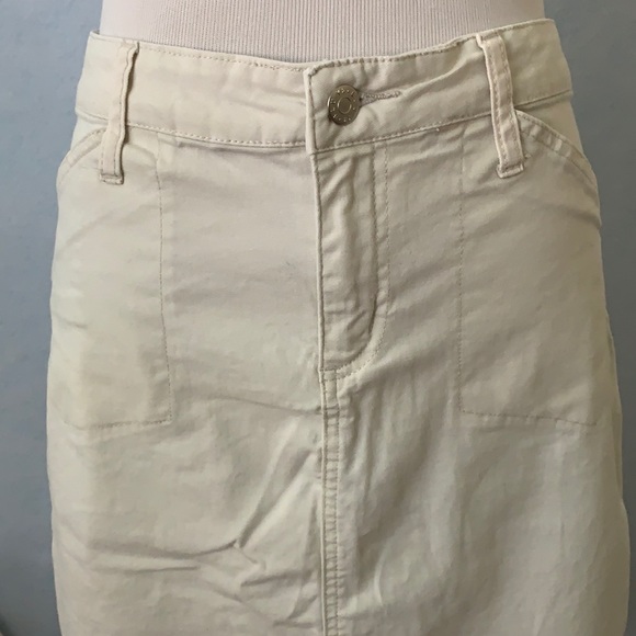 Cream Khaki Skirt Blu Y2 - Picture 2 of 11